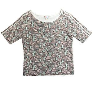 Lularoe Short Sleeve Lightweight Terry Sweatshirt Tee Size 3XL FITS LIKE A LARGE